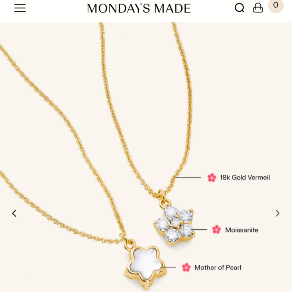 Monday's Made x Miki Reversible Sakura Necklace